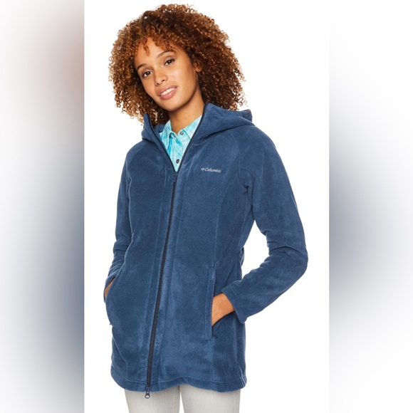 Columbia Women’s Fleece Jacket Sweater Coat Blue Sz US XS - Picture 1 of 4